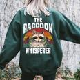 Raccoon Whisperer Oversized Women's Sweatshirt - Vintage Retro Style Forest