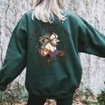 Raccoonicorn Oversized Sweatshirt - Fun Print for Women Forest