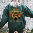Racoon Trash Panda -Kids Cartoon Women's Oversized Sweatshirt Back Print Forest