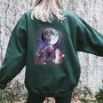 Rats Howling At The Moon Shirt Rat Women's Oversized Sweatshirt Back Print Forest