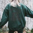 Sarcastic Raccoon Oversized Sweatshirt for Women - Back Print Forest