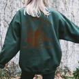 Sarcastic Raccoon Oversized Women's Sweatshirt – Fun Back Print Forest
