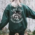 Save Raccoons Sweatshirt for Women | Oversized Animal Lover Style Forest