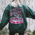 Strawberry Jams But My Dont Raccoon Women's Oversized Sweatshirt Back Print Forest