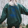 Undiagnosed But I'm Pretty Sure Cowboy Raccoon Meme Women's Oversized Sweatshirt Back Print Forest