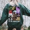 Women's Oversized Sweatshirt - Raccoon Meme Back Print | Feral Fun Forest