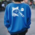 Bruh Raccoon Trash Panda Meme | Women's Oversized Sweatshirt for Teens Royal Blue