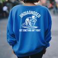 Cowboy Raccoon Women's Oversized Sweatshirt - Quirky Back Print Royal Blue