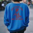 Cowboy Raccoon Women's Oversized Sweatshirt - Western Back Print Royal Blue