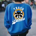 Cute Raccoon Women's Oversized Sweatshirt - Modern Cartoon Style Royal Blue