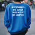 Fat Raccoon Spirit Animal | Sarcastic Oversized Sweatshirt for Women Royal Blue