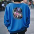 Ferret Moon-Howling Women's Oversized Sweatshirt | Back Print Royal Blue