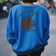 Not My Trash Not My Dumpster Sarcastic Raccoon Women's Oversized Sweatshirt Back Print Royal Blue