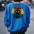 Raccoon Back Print | Women's Oversized Sweatshirt - Cozy & Chic Royal Blue