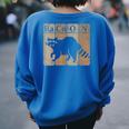 Raccoon Chemistry Elements Women's Oversized Sweatshirt - Fun Design Royal Blue