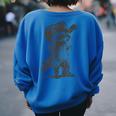 Raccoon Cowboy Meme Graphic | Unisex Oversized Hoodie Sweatshirt Royal Blue