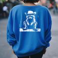 Raccoon Cowboy Western Sweatshirt – Adult & Kids, Oversized Fit Royal Blue
