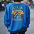 Raccoon Lovers Oversized Sweatshirt | Fun Back Print | Women’s Small Royal Blue