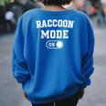 Raccoon Mode On Women's Oversized Sweatshirt | Cozy Animal Lover Gift Royal Blue