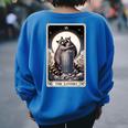Raccoon Tarot Sweatshirt - The Lovers Back Print for Women Royal Blue
