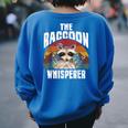 Raccoon Whisperer Oversized Women's Sweatshirt - Vintage Retro Style Royal Blue