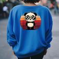 Retro Panda Sunglasses Sweatshirt - Women's Oversized BBQ Party Wear Royal Blue