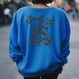 Sarcastic Raccoon Oversized Sweatshirt for Women - Back Print Royal Blue