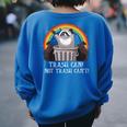 Trash Panda Raccoon Women's Oversized Sweatshirt - Fun Back Print Royal Blue