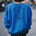 Undiagnosed But I'm Pretty Sure Cowboy Raccoon Meme Women's Oversized Sweatshirt Back Print Royal Blue