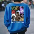 Women's Oversized Sweatshirt - Raccoon Meme Back Print | Feral Fun Royal Blue