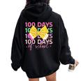 100 Days Of School Costume Toddler 100 Days Of School Girls Women Oversized Hoodie Back Print Black