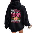 45 Años Regalo De Cumpleaños Hecha En 1980 45 Años Women Oversized Hoodie Back Print Black