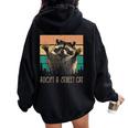 Adopt A Street Cat Classic Arts Possum Raccoons Lover Animal Women Oversized Hoodie Back Print Black