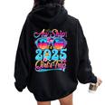 Aw Ship It's A 2025 Girls Trip Matching Cruise Trip Women Women Oversized Hoodie Back Print Black