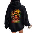 Black History Queen Black History Month African Womens Women Oversized Hoodie Back Print Black