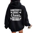 Broke Cheer Mama Cheer Mom Of A Cheerleader Mother Women Oversized Hoodie Back Print Black