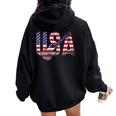 Country Musique Retro Guitare Musique Usa Country Sweat à capuche oversize pour femme avec imprimé dans le dos Black