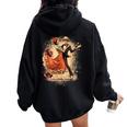 Crâne En Sucre Pour Et Homme Dia De Muertos Catrina Jour Des Morts Sweat à capuche oversize pour femme avec imprimé dans le dos Black