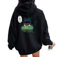 Cute Anime Girl Apothecary Anime Diaries Mao Mao Women Oversized Hoodie Back Print Black