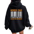 Dad Of Horse Lover Equestrian Horseback Rider Horse Riding Women Oversized Hoodie Back Print Black