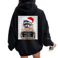 Dear Santa I Can Explain Christmas Raccoon Women Oversized Hoodie Back Print Black