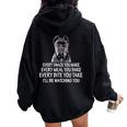 Every Snack You Make For Cane Corso Dad And Cane Corso Mom Women Oversized Hoodie Back Print Black