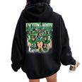 Exciting Whites Apparel Eagles Women Oversized Hoodie Back Print Black