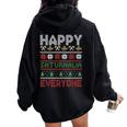 Feo Navidad Feliz Saturnalia Todos La Antigua Roma Women Oversized Hoodie Back Print Black