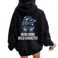 Mother's Day Quote Idea Weird Moms Build Character Women Oversized Hoodie Back Print Black