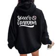 Soccer Grandma Soccer Lover Mother's Day Women Oversized Hoodie Back Print Black
