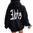Vintage Distressed Elote Corn For Woman Lover Women Oversized Hoodie Back Print Black