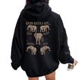 God Says I Am Elephant Lover Men Women Christian Women Oversized Hoodie Back Print Black