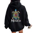 Gulf Of Mexico Forever Mexican Souvenir Sea Turtle Women Oversized Hoodie Back Print Black