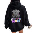 I'm A Theatre Mom Theatre Actor Mom Theatre Actress Mom Women Oversized Hoodie Back Print Black